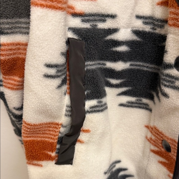Boutique Aztec Western Southwestern Snap Button Closure Fleece Jacket Size Small - Picture 5 of 6